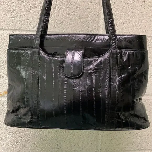 Eel Skin Vintage Black Shoulder Bag EXCELLENT CONDITION - Picture 17 of 17